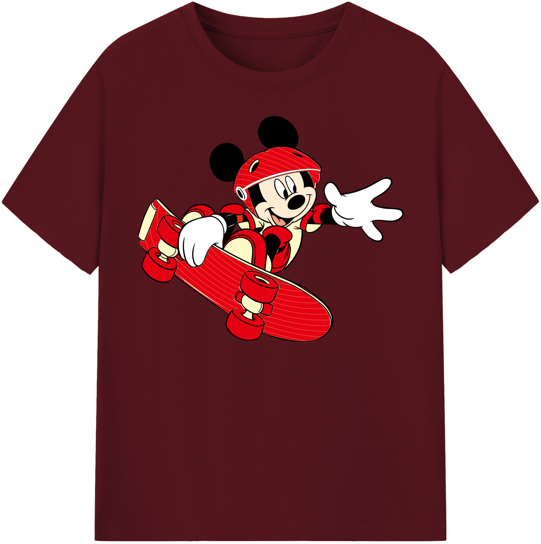 （画像用） ミッキーマウス Mickey Mouse 綿100％半袖Tシャツ（フロントプリント）